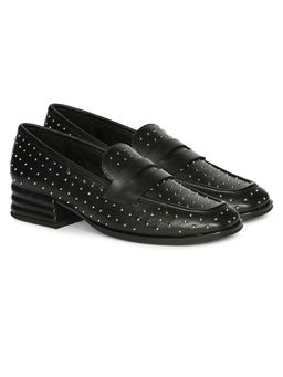 Saint G - Womens Black Leather Loafers