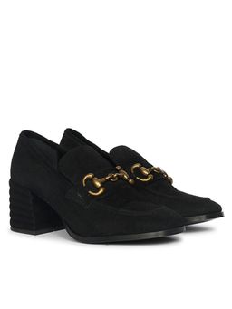 Saint G - Womens Black Suede Leather Loafers