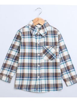 SWEETLIME BY AS - Beige, Brown & Blue Checks Shirt