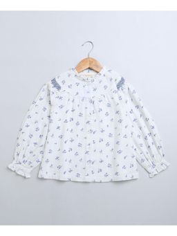 SWEETLIME BY AS - Blue Floral Printed Top