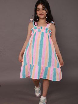 SWEETLIME BY AS - Multicoloured Striped Dress