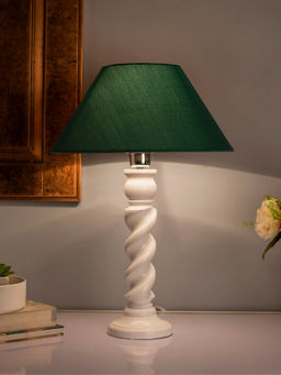 Homesake - Classic Twister Table Lamp Green Shade