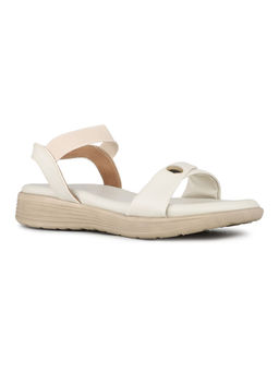 Inc.5 - Women Cream Party Wear Solid Round Toe Sandals