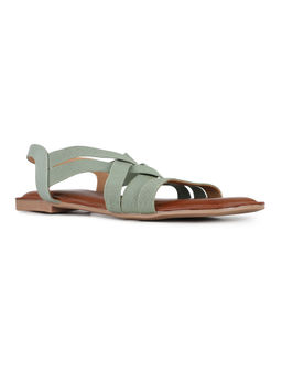 Inc.5 - Women Green Solid Square Toe Sandals