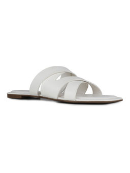 Inc.5 - Women White Casual Solid Square Toe Slip-On Flats