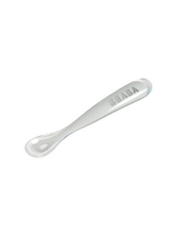 Beaba - 1st Stage Silicone Spoon - Light Mist, 4m+