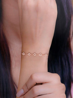 Kai Jewel - Sterling Silver Rose Gold Radiant Circle Bracelet