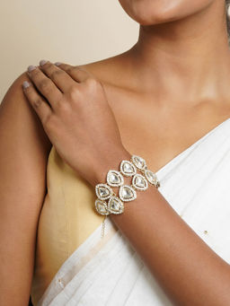 Teejh - White Vatsala Silver Bracelet