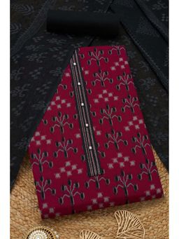 Soch - Womens Magenta Cotton Ethnic Motifs Unstiched Dress Material