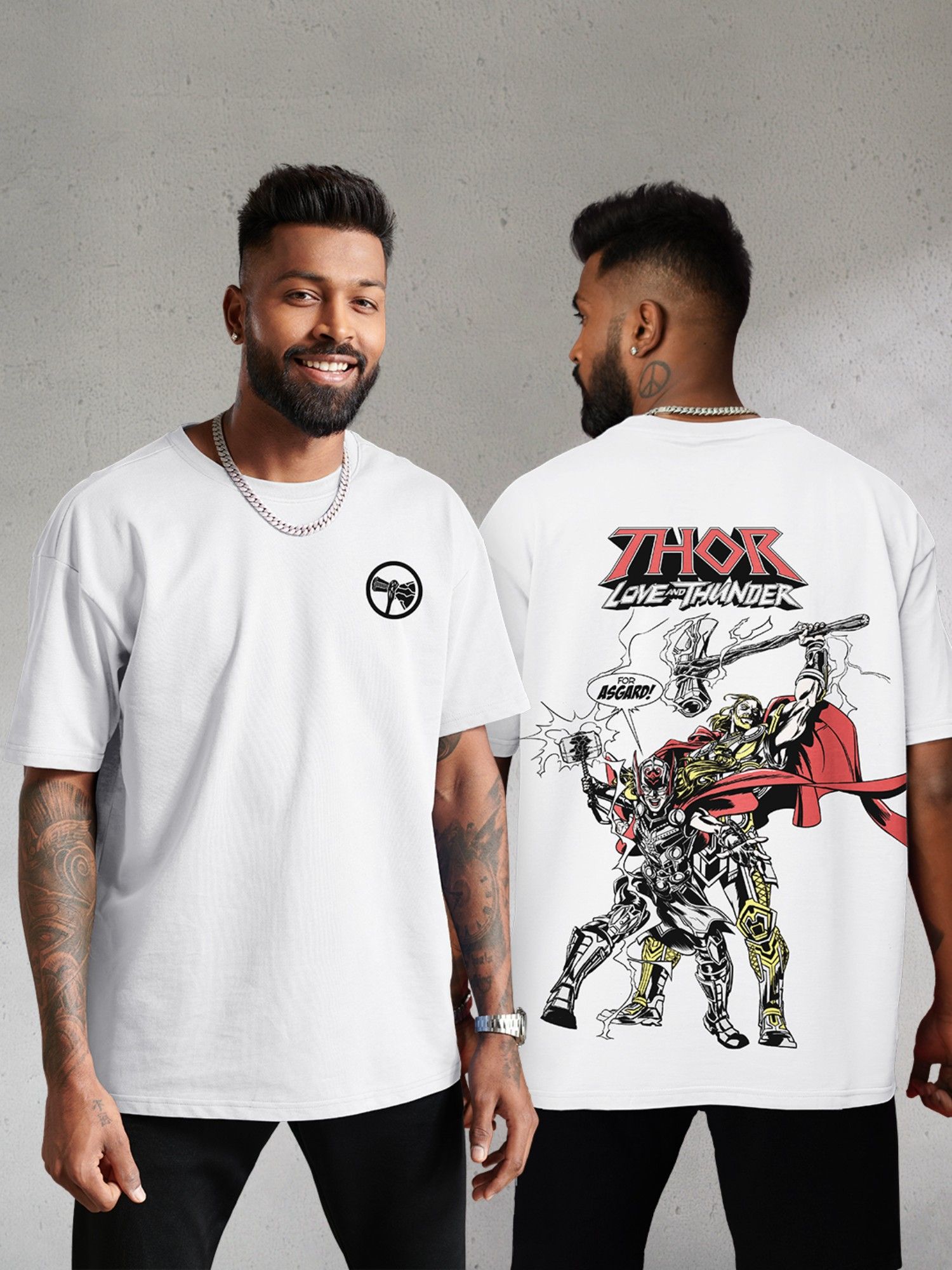 oversized white t shirt for men