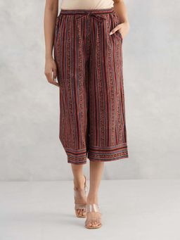 Fabindia - Red Cotton Ajrakh Printed Culottes