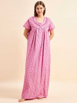 Sweet Dreams - Women Half Sleeves Night Dress