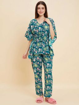 Sweet Dreams - Women Printed Kaftan Pyjama (Set of 2)