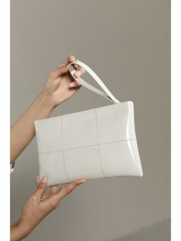 Perona - Ayla White Evening Clutch