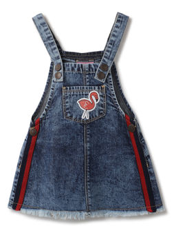 Tales & Stories - Girls Dark Blue Cotton Dungaree