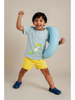 Tales & Stories - Boys Blue Cotton Printed Half Sleeve T-Shirt