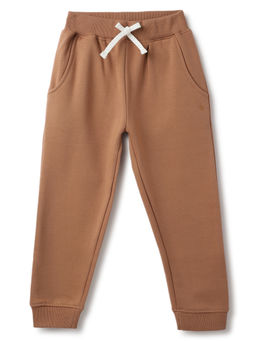 Tales & Stories - Boys Brown Cotton Joggers