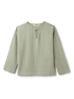 Tales & Stories - Boys Green Cotton Kurta Shirt