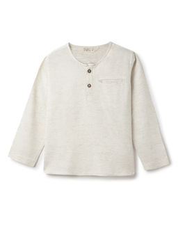 Tales & Stories - Boys Off White Cotton Kurta Shirt