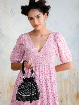 Odette - Gorgeous Black Beaded Statement Potli Bag