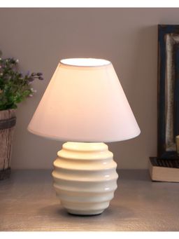 Homesake - Modern Small Ceramic Table Lamp, White