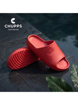 Chupps - Men Chupster Anti-Skid Comfort Sliders - Red Riot