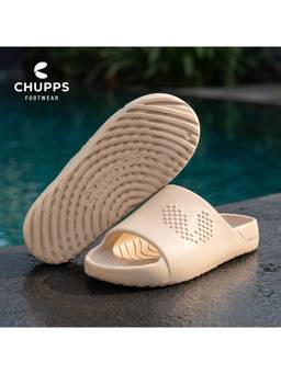 Chupps - Men Chupster Recovery Comfort Sliders - Dark Vanilla