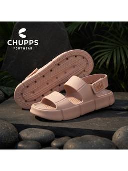 Chupps - Men Chunky Soft Sole Comfort Sliders - Beige