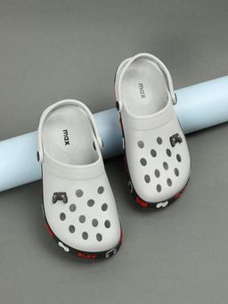 max - Boys Grey Casual Clogs
