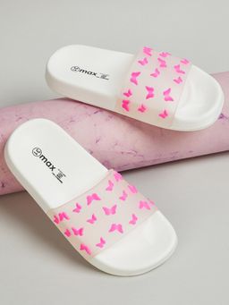 max - Girls Beige Casual Sliders