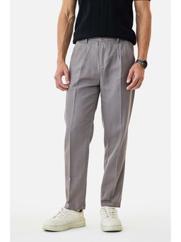 Snitch - Grey Plain Loose Casual Trouser for Men