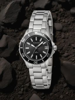 Strand by Obaku - Aberdeen Mini Blacksteel Analog Black Round Dial Women Watch - S744LDCBSC (M)