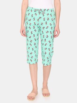 Zivame - Rosaline Multiverse Knit Cotton Capri - Spring Bud Green