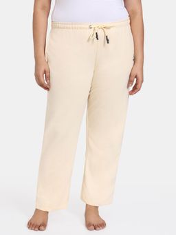 Zivame - True Curv Taash Knit Poly Lounge Bottom - Wood Ash Off White