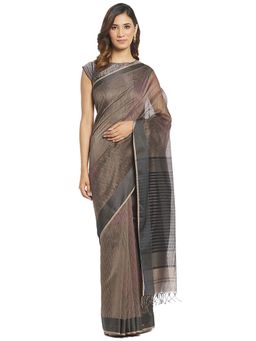 Fabindia - Cotton Silk Hand Block Printed Sari without Blouse