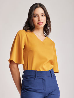 FABLE STREET - V -Neck Bell Sleeves Top