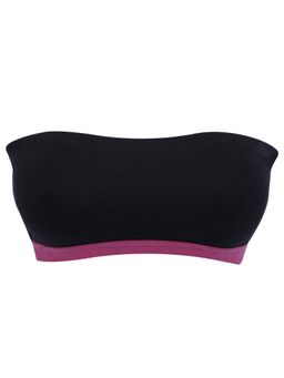 D'chica - Black Solid Strapless Bra for Girls Black