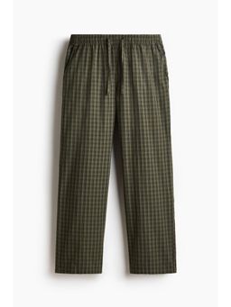 H&M - Men Green Relaxed Fit Poplin Trousers