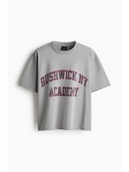 H&M - Men Grey Oversized Fit Boxy-Style T-Shirt