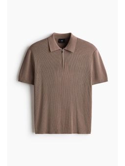 H&M - Men Beige Slim Fit Polo Shirt