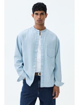 H&M - Men Blue Relaxed Fit Denim Shirt