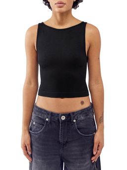 BDG by Urban Outfitters - BDG Reb Slash Black Neck Tank Top