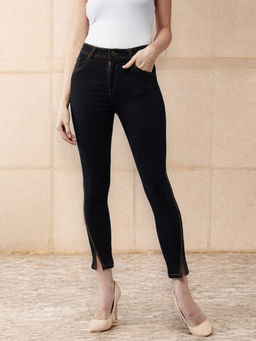Miss Chase - Black Embellished Skinny Fit Jeans