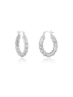 Nistra - Women Sterling Silver Hoops Earrings