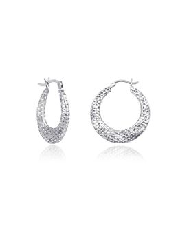 Nistra - Women Sterling Silver Hoops Earrings