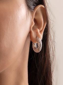 Nistra - Women Sterling Silver Hoops Earrings