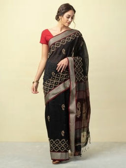 Fabindia - Cotton Silk Embroidered Sari