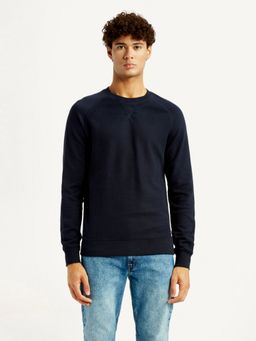 Levi's - Men Navy Blue Solid Sweatshirt
