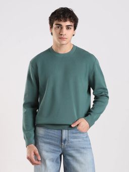 Calvin Klein - Men Green Solid Sweater