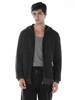 Jack & Jones - Men Black Textured Sweater